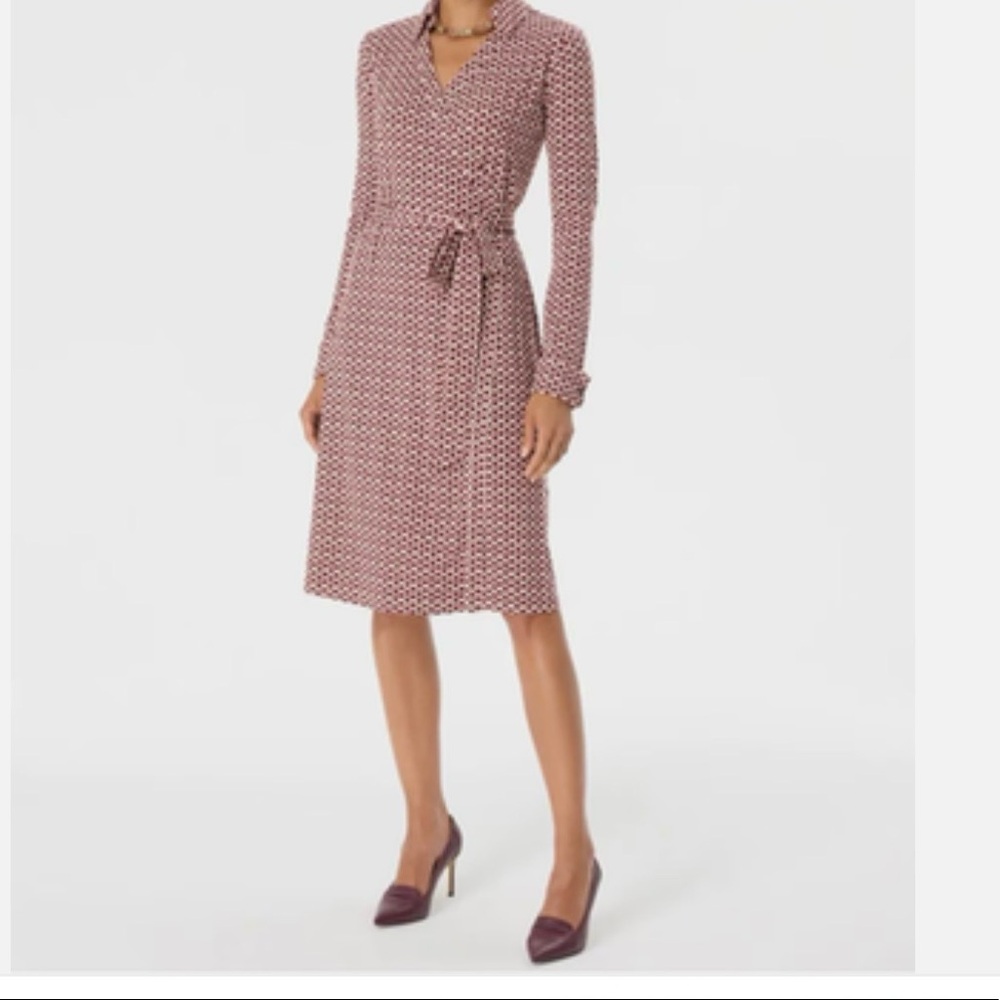 White House Black Market Collared Wrap Dress